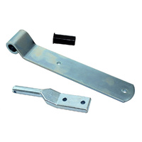 240mm hinge 2 hole zinc plated with gudgeon & bush