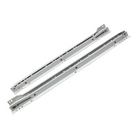 White drawer slide - bottom mounting - 30kg - 250mm