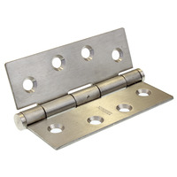 Butt hinge 100mm X 75m open X 2.5mm thick stainless steel