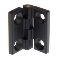 Black hinge 40mm x 40mm M5 x 4 counter sunk hole