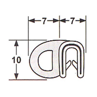 Pinchweld side bulb door seal 058