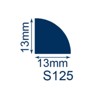 13mm x 13mm triangular curved 5 metres
