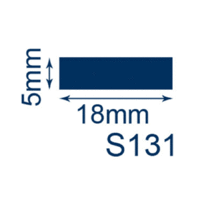 18mm x 5mm rectangular 5 metres