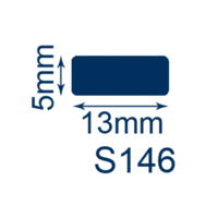 13mm x 5mm rectangular 5 metres