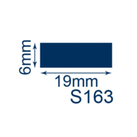 19mm x 6mm rectangular 5 metres