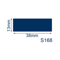 38mm x 13mm rectangular 5 metres