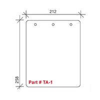 Mudflap 258mm drop x 212mm wide  black