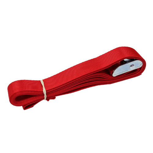 Tie down nylon strap 25mm wide x 3 metres red 250kg