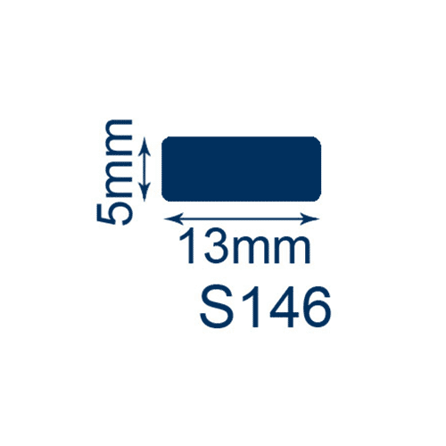 13mm x 5mm rectangular 5 metres